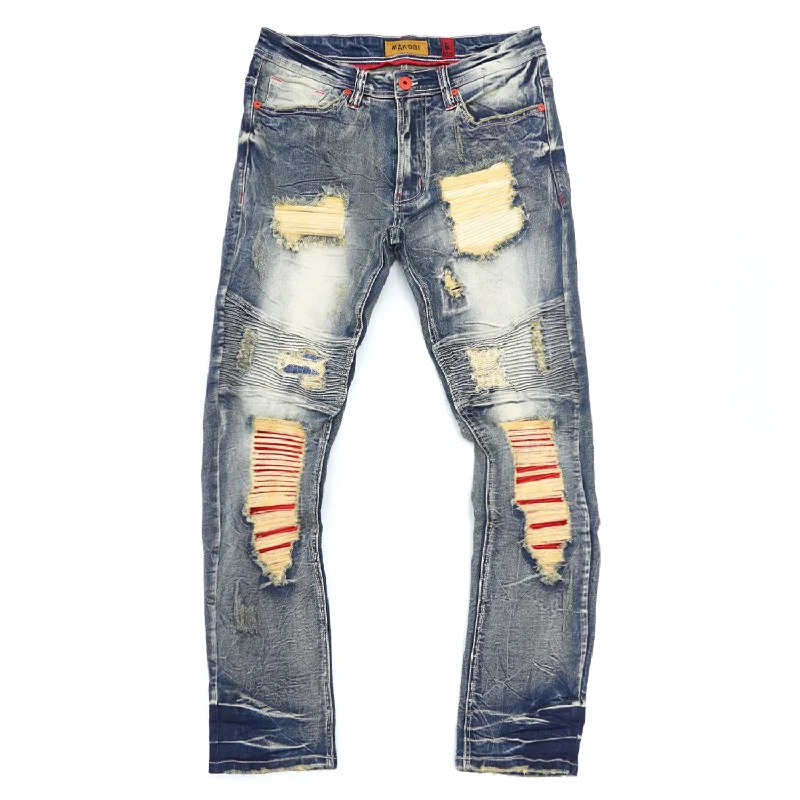 M1940 Naxos Biker Jeans - Dirt Wash Lumberjack