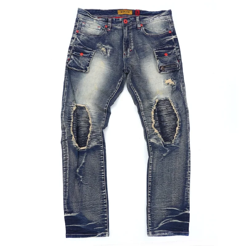 M1980 Cannon Shredded Denim Jeans - Dirt Wash Dapper Men's Bow