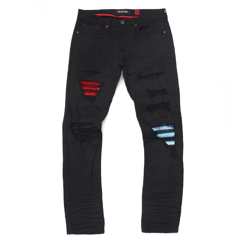 M1981 Go Gettas Denim Jeans - Black/Black British Gentleman Style