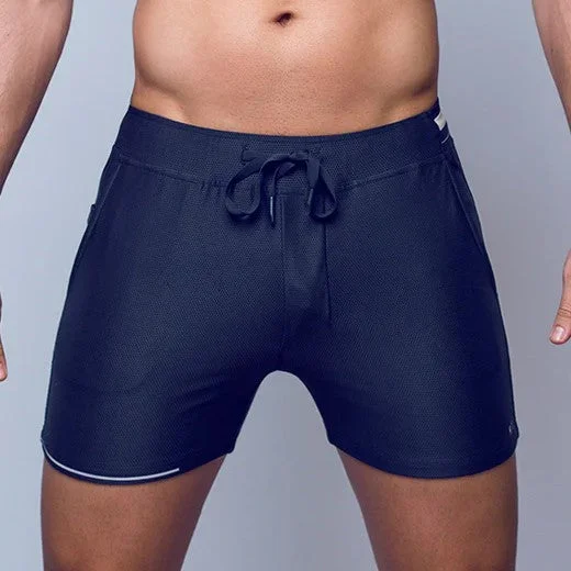 Supawear Full Lined 4" mesh short black onyx Confident Men's High