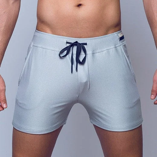 Supawear Full Lined 4" mesh short grey Dapper Men's Bow